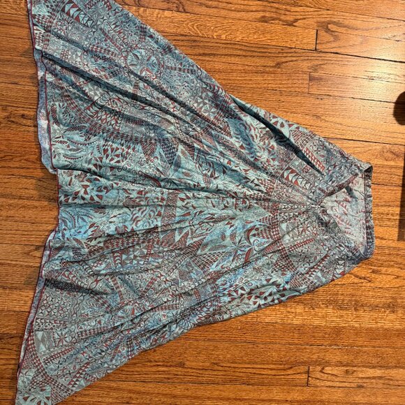 vintage aztec peruvian connection maxi victorian pickup whimsigoth grunge skirt - Picture 6 of 7